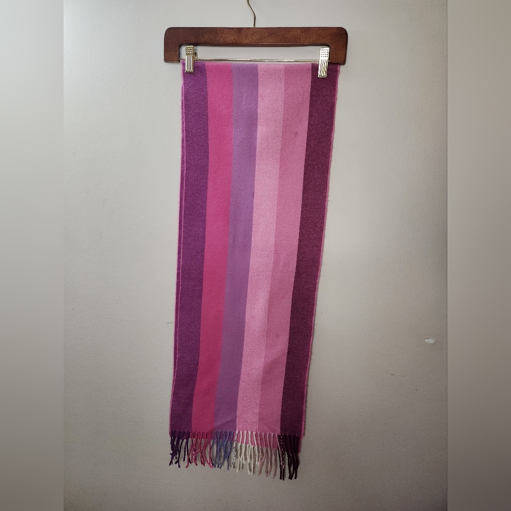 Scotland 100% Cashmere Scarf  Burgundy Pink